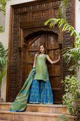 Shehrnaz - Dhaani  - SHK-1427 - Green - PK Medium Silk - 3 Piece